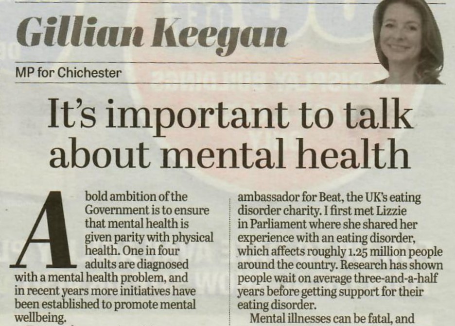 It's Important To Talk About Mental Health - Chichester Observer ...